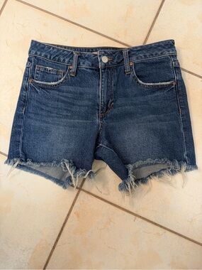 Joe's Jeans Dark Blue Frayed Hem Denim Shorts